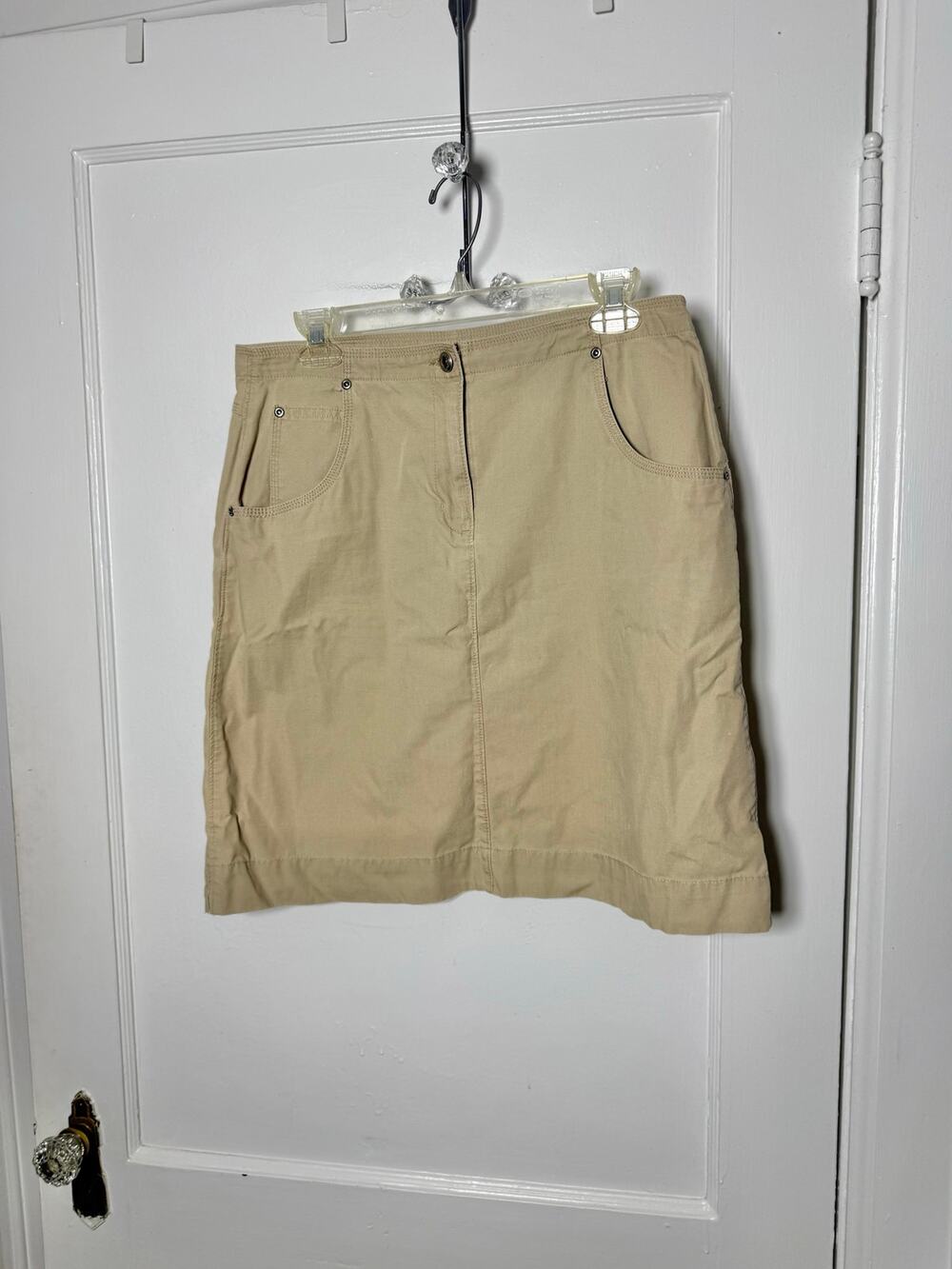 Woolrich Womens Size 8 Khaki Cotton Utility Skirt Gorpcore Outdoor Hiking 90s